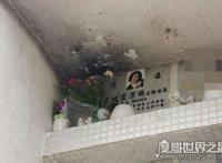 蓝洁瑛墓碑被熏黑的真相，被粉丝烧纸祭拜给熏黑(现场图)