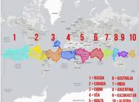 世界国土面积排名，美国面积竟然比中国要大