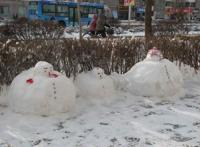 肢体雪人的悬疑案件，真人真头堆做的雪人（胆小勿入）
