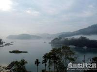 中国台湾日月潭的传说，简介青年情侣大尖和水社斩杀恶龙的故事
