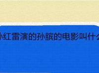 孙红雷演的孙膑的电影叫什么