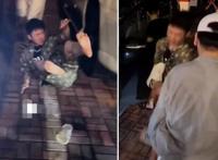 聚众斗殴：快手太原老葛活动浩南被打受伤，突袭者逃跑