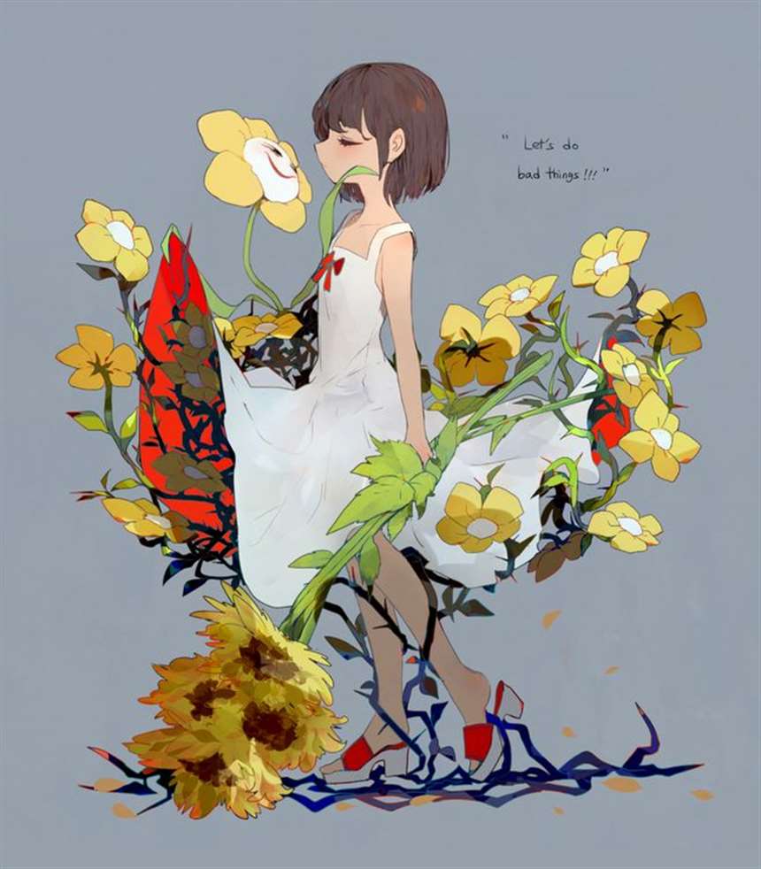 flowey×frisk触手全彩本子