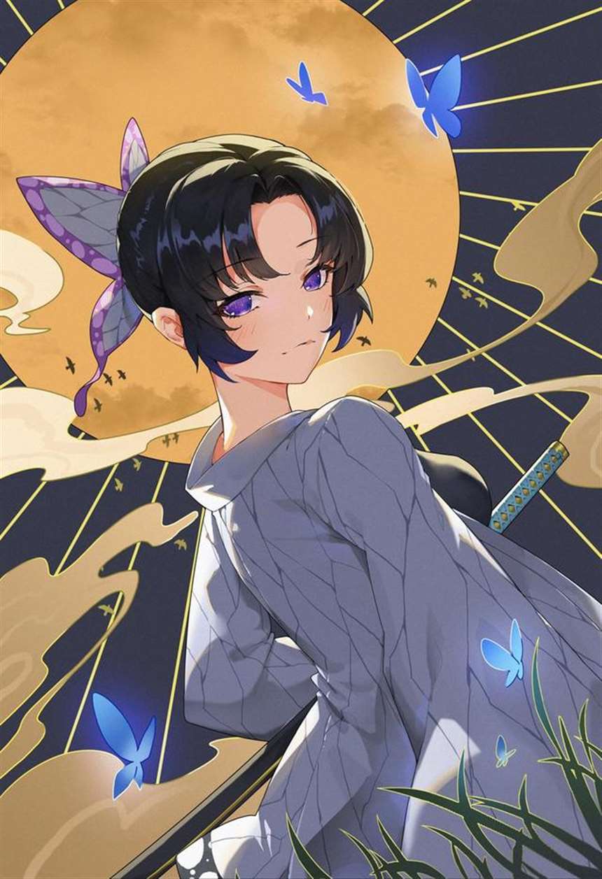 鬼灭之刃口工人漫画蝴蝶忍全彩本子