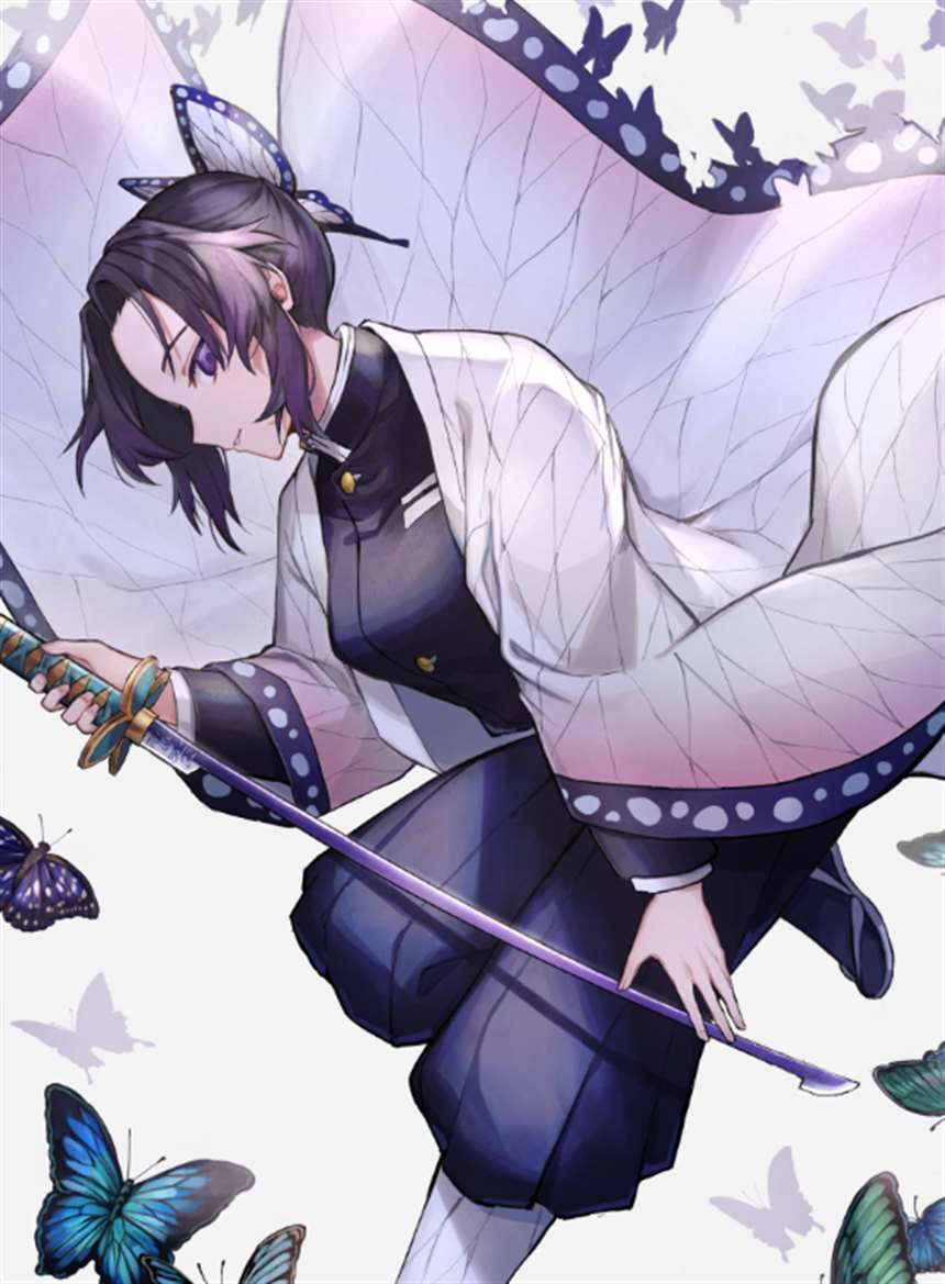 鬼灭之刃口工人漫画蝴蝶忍全彩本子