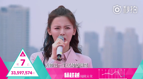 杨超越谈排名感受惹哭队友:我再害怕也要站下去