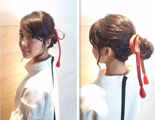 《你的名字》发型惹眼，日本妹子发布《你的名字》发型教程。