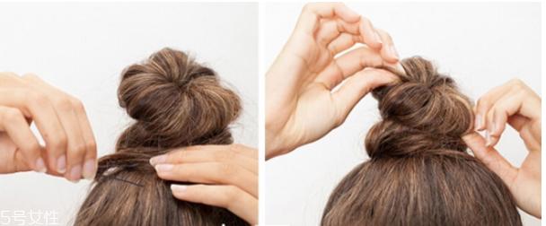 韩国蓬松丸子头扎法 自己扎丸子头教程