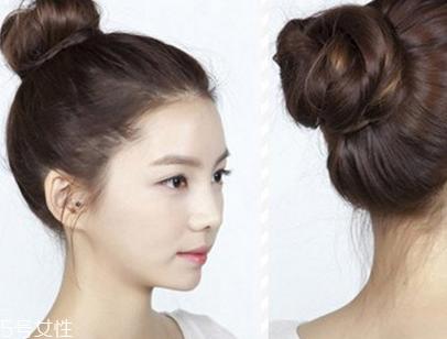 丸子头的扎法图解 美到炸的丸子头扎法