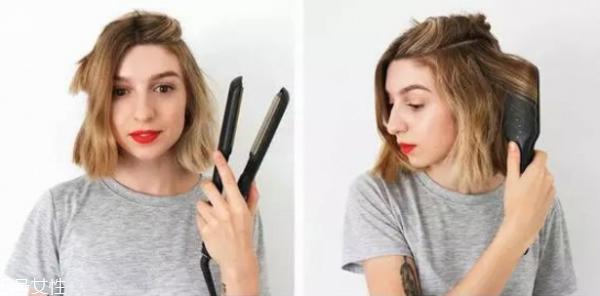 流行的新卷发发型 波浪长发图片