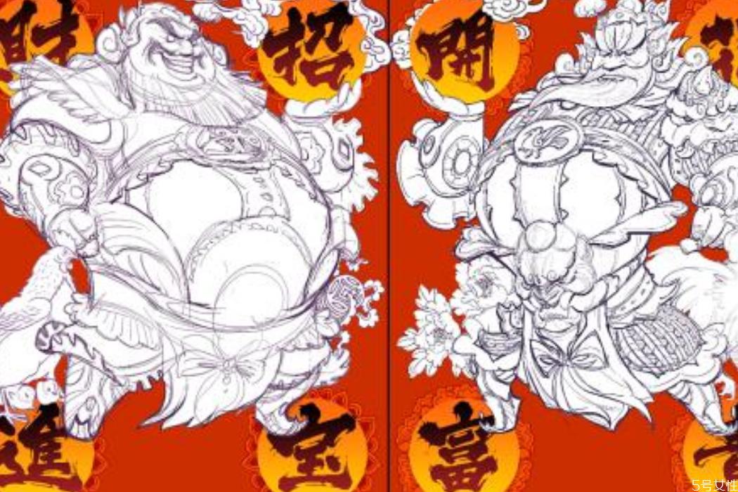 一扇门可以贴门神吗 门神怎么贴才正确