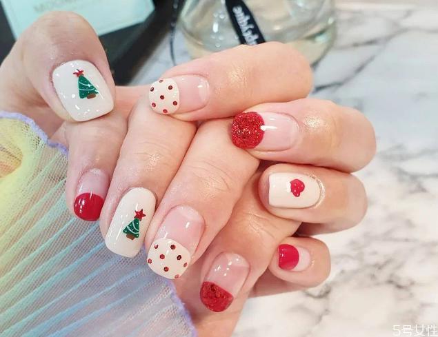 圣诞款美甲2020 圣诞系列美甲
