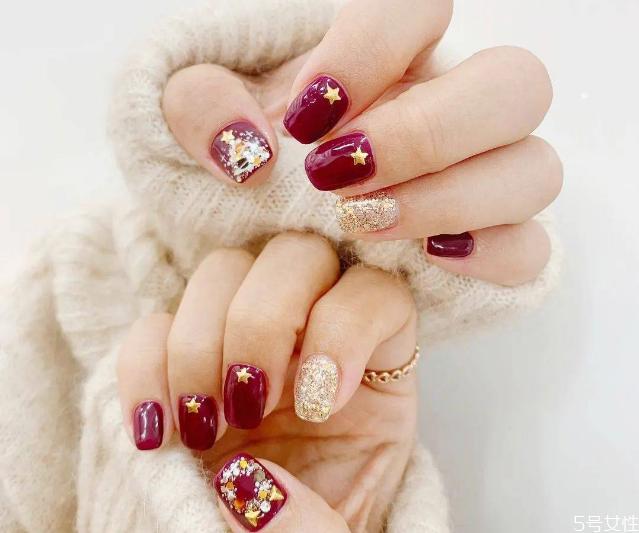 圣诞款美甲2020 圣诞系列美甲