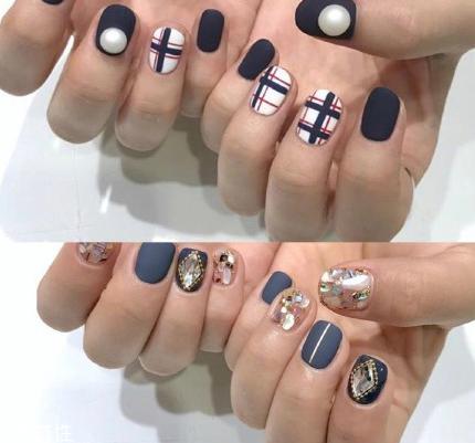 深色美甲图片2022款式 美甲图片2022款式显气质