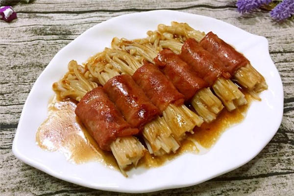 培根金针菇卷的做法 培根卷金针菇怎么做