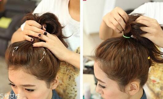 短发扎成丸子头的方法 2018最新丸子头扎法