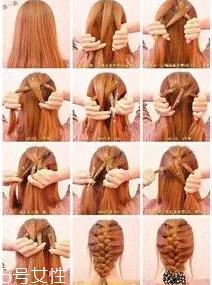 蓬松麻花辫的扎法图解 三步打造自然不刻意麻花辫