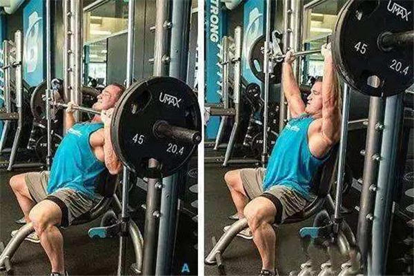 坐姿杠铃推举正确姿势 坐姿杠铃推举动作要领