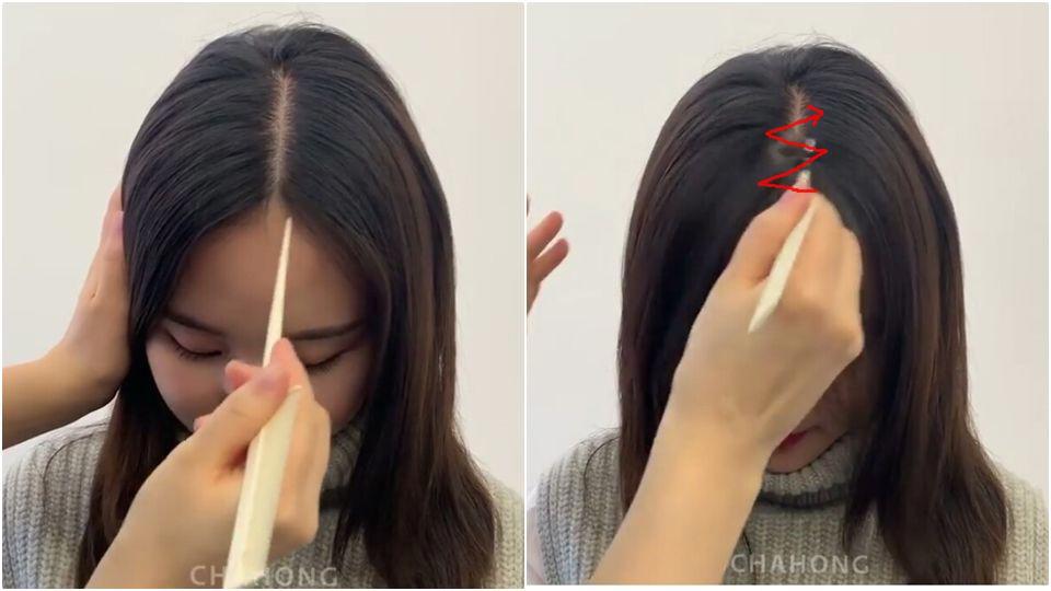 头顶怎么吹蓬松图解 30秒让扁头掰掰