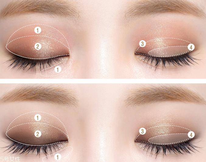 新手眼妆的画法步骤图 4种色系眼妆看了就会