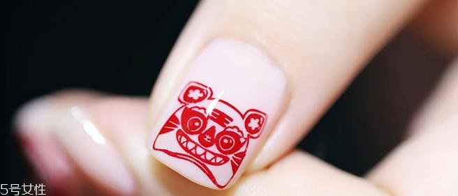 古风手绘美甲图片 中国风手绘图案美甲2018最新