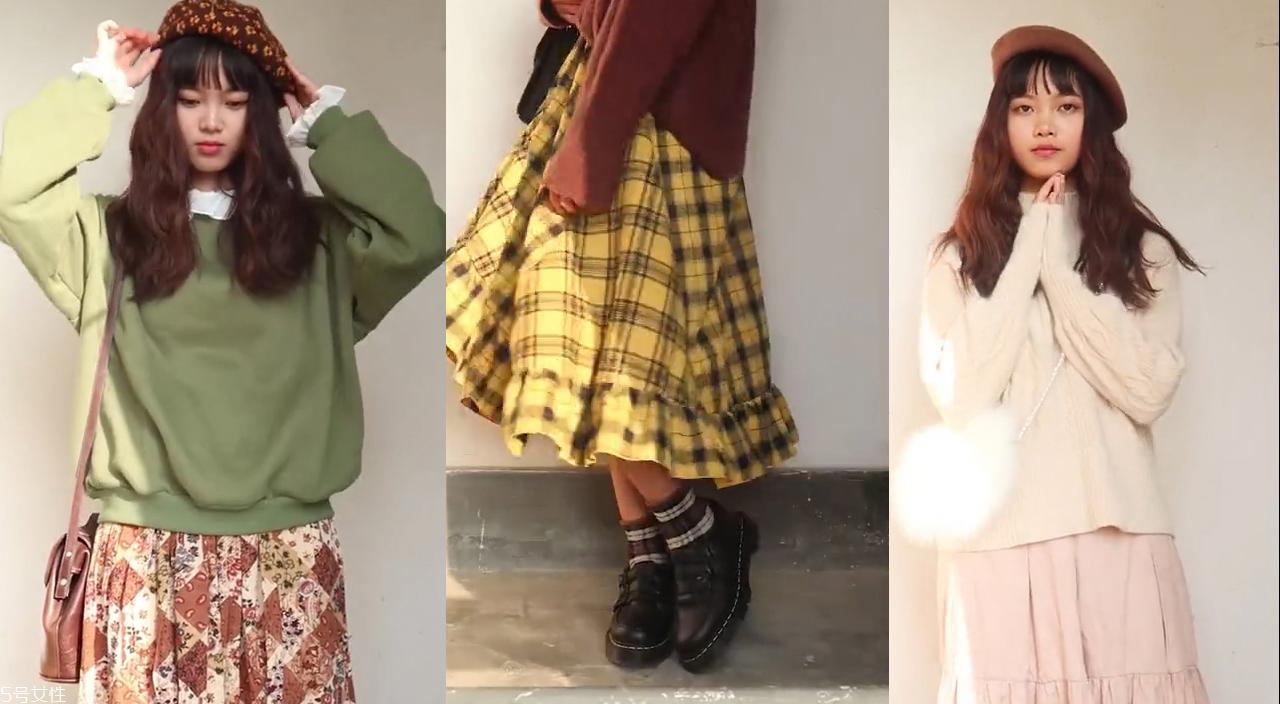5款冬季女生衣服搭配学生图片
