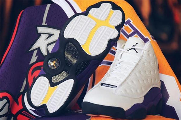 aj13湖人配色发售时间 aj13湖人紫金配色实物