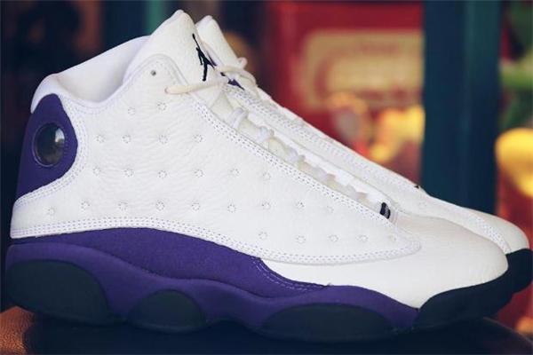 aj13湖人配色发售时间 aj13湖人紫金配色实物