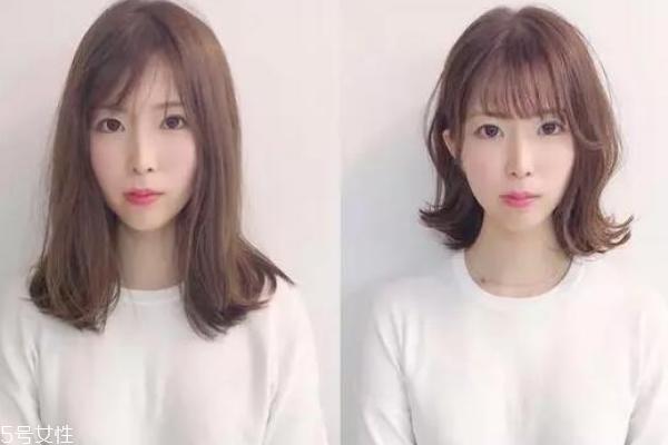 瘦脸齐肩发型图片女 这个长度干练又温柔
