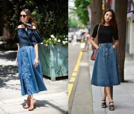 牛仔半身裙怎么搭配？牛仔半身裙搭配技巧
