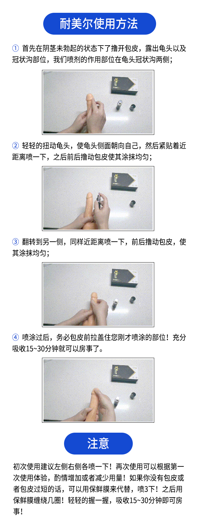 迪威龙延时喷剂说明书能看的懂吗？