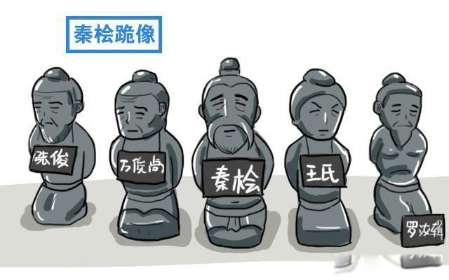 岳飞墓前跪5个人是谁 罗汝辑是何许人也