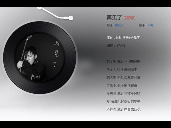 忘了吧就让一切随风吧是什么歌，再见了歌曲介绍