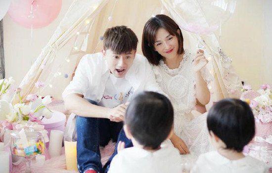 谢娜二胎生的男孩女孩 女儿叫小咘芽(一家四口)