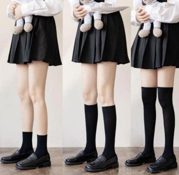 jk裙子底部的视野 穿jk制服的女孩