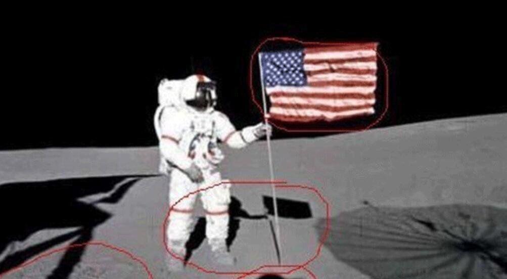 玉兔二号传回来美国国旗变白了 美国登上月球是真的吗