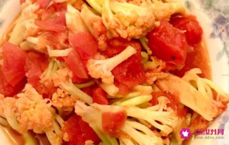 番茄菜花的做法