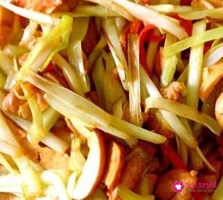 韭黄炒肉丝的做法