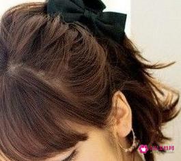 十种齐肩短发扎发图片