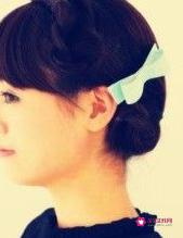 十种齐肩短发扎发图片