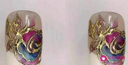 美甲彩绘图片简单