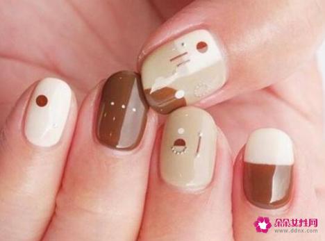 适合手短胖的美甲图片