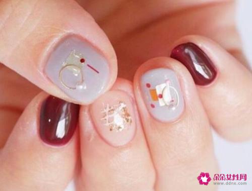 适合手短胖的美甲图片