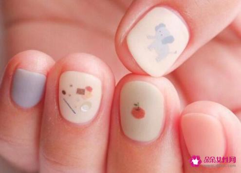 适合手短胖的美甲图片