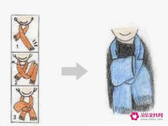 长围巾怎么系好看图解
