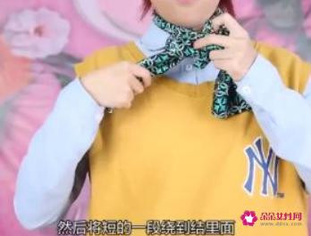 长围巾怎么系好看图解
