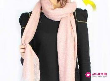 长围巾怎么系好看图解