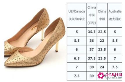 鞋子尺码对照表让你从此购物无忧
