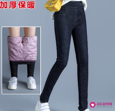 外穿高腰加厚波司登羽绒裤女