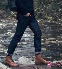 男靴子搭配图片